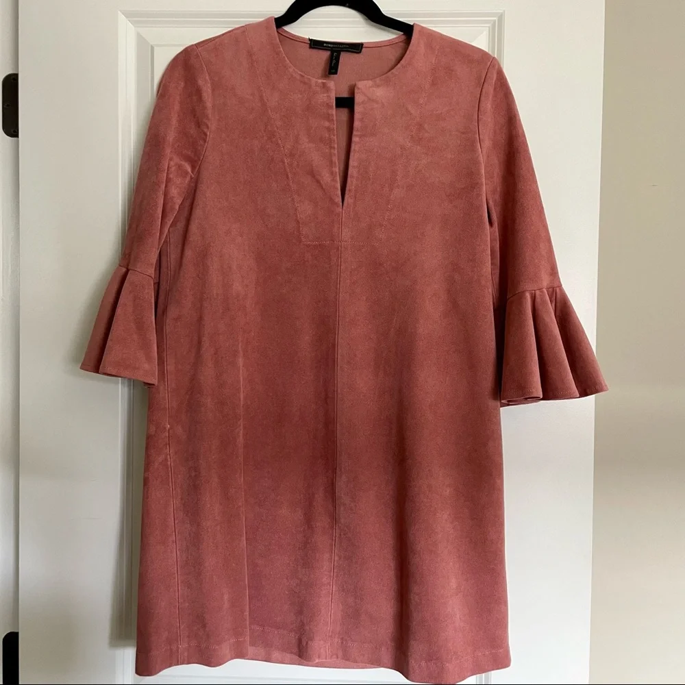 BCBGMAXAZRIA Faux Suede Mini Dress - Picture 7 of 8